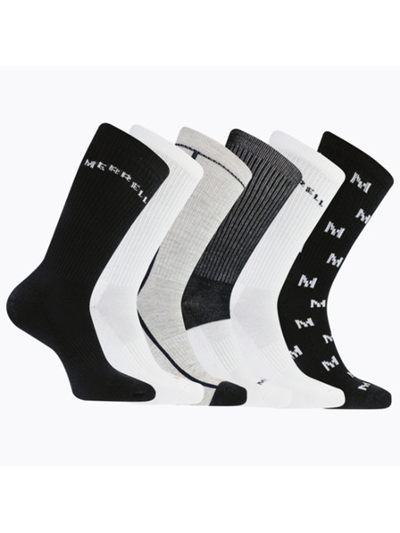 Merrell merrell ponožky MEA33694C6B2 BKAST RECYCLED CUSHION CREW (6 packs) black assorted S/M MERRELL PONOŽKY