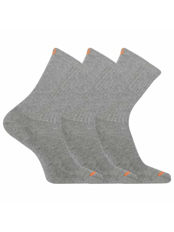 Merrell merrell ponožky MEA33564C3B2 GRAYH CUSHIONED COTTON CREW (3 packs) gray S/M MERRELL PONOŽKY