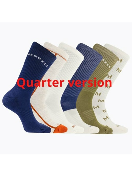 Merrell merrell ponožky MEA33695Q6B2 NVAST RECYCLED CUSHION QUARTER (6 packs) navy assorted S/M MERRELL PONOŽKY