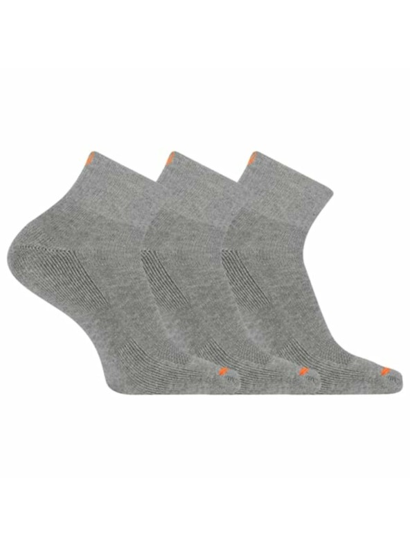 Merrell merrell ponožky MEA33565Q3B2 GRAYH CUSHIONED COTTON QUARTER (3 packs) gray S/M MERRELL PONOŽKY