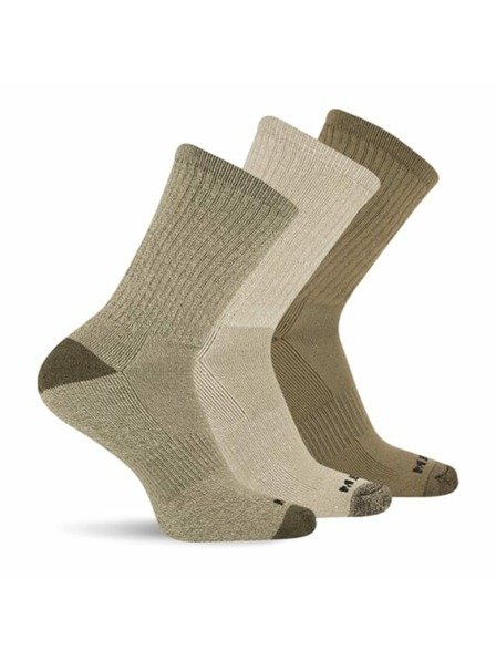 Merrell merrell ponožky MEA33507C3B2 OLAST WOOL EVERYDAY CREW (3 packs) olive assorted S/M MERRELL PONOŽKY