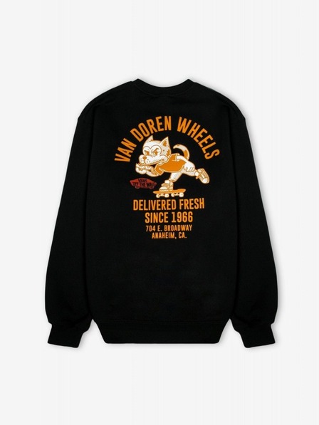 Vans Pánska čierna mikina Vans Bark Loose Crew