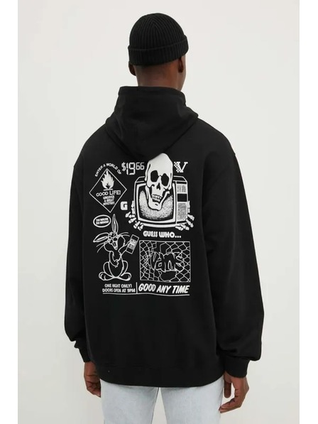 Vans Pánska čierna mikina Vans Crazy Eddy 66 Loose Black