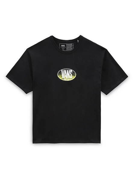 Vans Pánske čierne tričko Vans Off The Wall Gradient Loose SS Tee Black