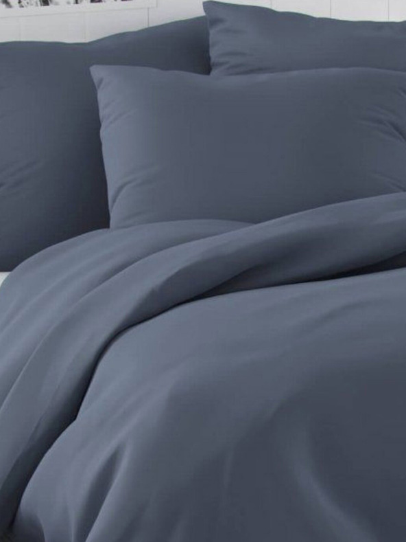 Kvalitex Saténové francouzské prodloužené povlečení LUXURY COLLECTION 1+2, 240x220, 70x90cm tmavě šedé