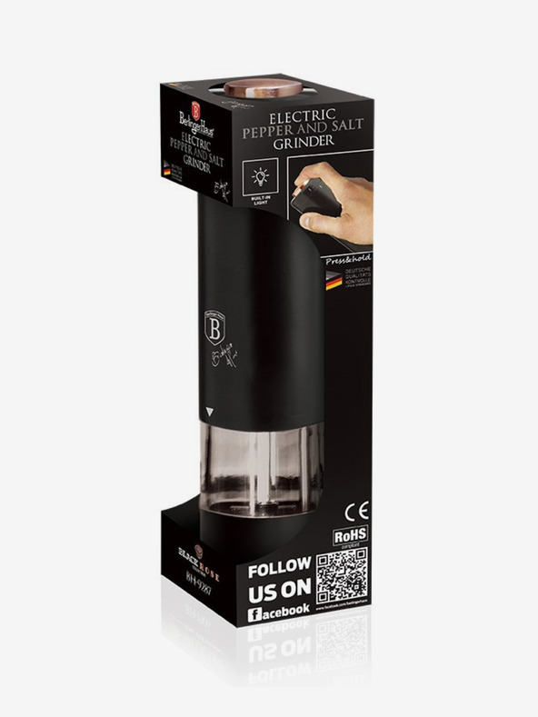 Berlingerhaus Elektrický mlýnek na pepř a sůl BERLINGERHAUS Black Rose Collection