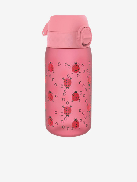 ION8 Růžová vzorovaná lahev Ion8 Leak Proof Ladybugs (350 ml)