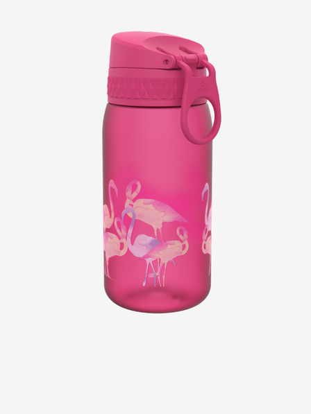 ION8 Tmavě růžová vzorovaná lahev bez BPA Ion8 Leak Proof Flamingos (350 ml)
