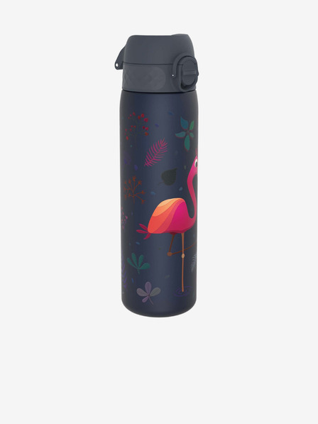 ION8 Tmavě modrá vzorovaná lahev Ion8 Leak Proof Flamingo (500 ml)
