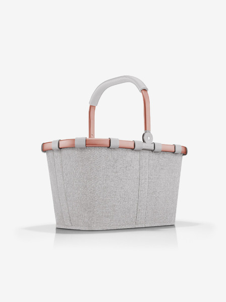 Reisenthel Šedý nákupní košík s růžovým rámem Reisenthel Carrybag