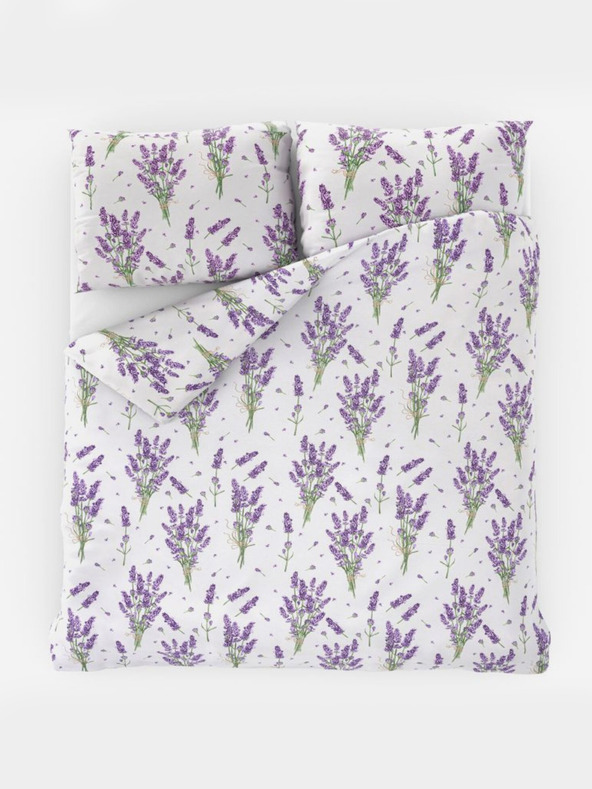 Kvalitex Bavlněné povlečení PROVENCE COLLECTION 140x200, 70x90cm LEVANDULE fialová Kvalitex
