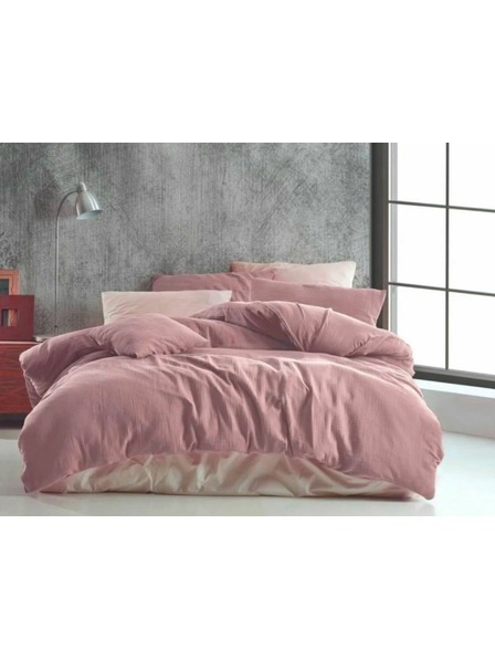 Kvalitex Francouzské mušelínové povlečení 200x200, 70x90cm růžové Kvalitex