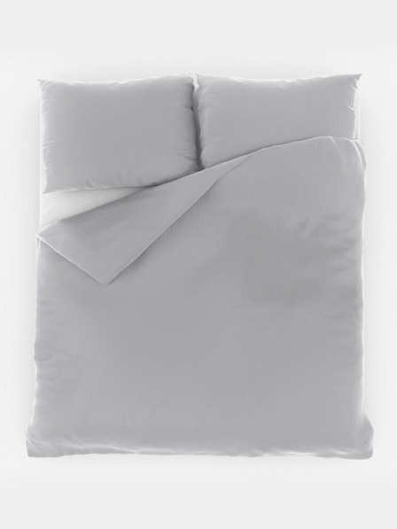 Kvalitex Francouzské mušelínové povlečení 240x220, 70x90cm světle šedé Kvalitex