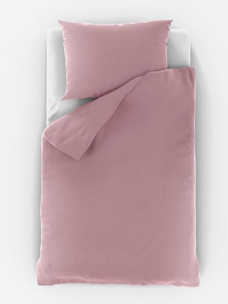 Kvalitex Mušelínové povlečení 140x200, 70x90cm růžové Kvalitex