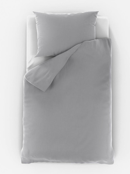 Kvalitex Prodloužené mušelínové povlečení 140x220, 70x90cm světle šedé Kvalitex