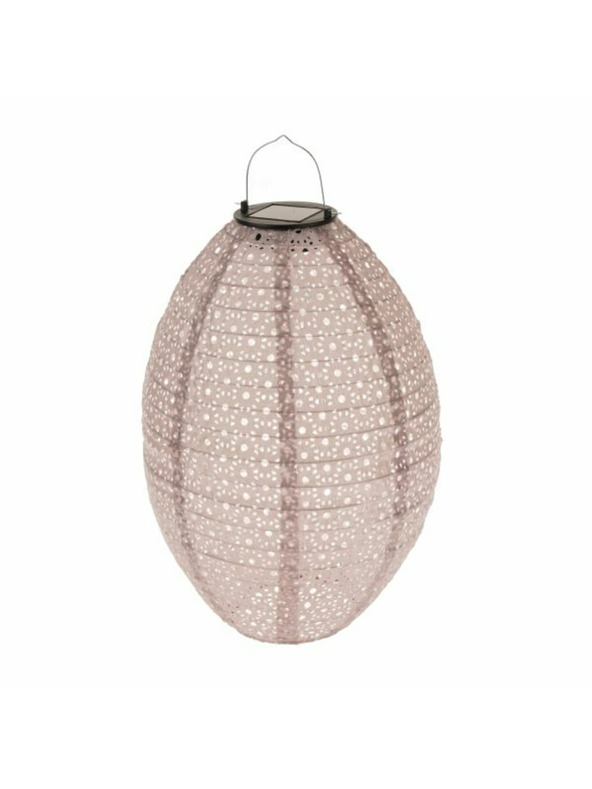 Casa de Engel Textilní venkovní lampion se solárním LED světlem, 0/36