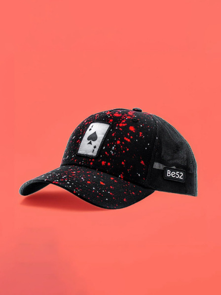 Be52 Be52 Ace splash kšiltovka premium černá/červená-bílá