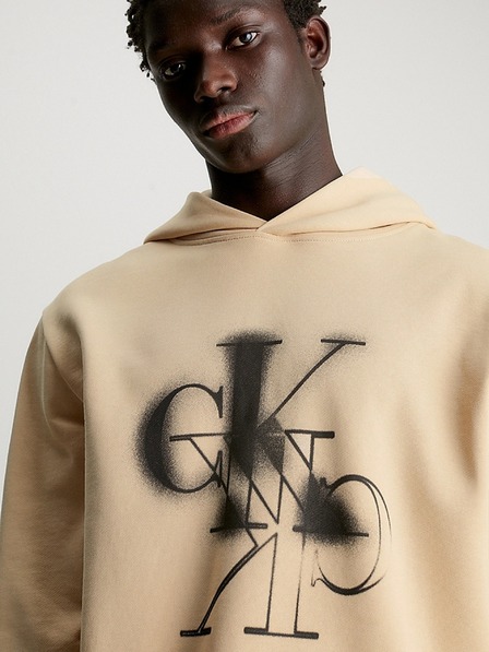 Calvin Klein Pánská béžová mikina Calvin Klein