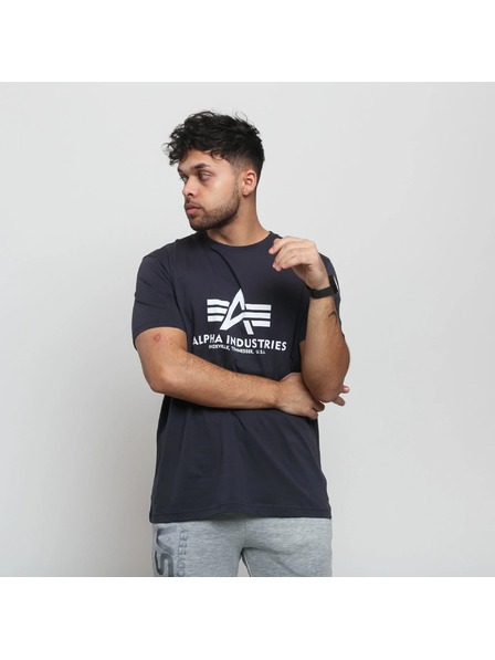 Alpha Industries Pánske tmavo modré tričko Alpha Industries Basic T Navy
