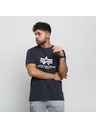 Alpha Industries Pánske tmavo modré tričko Alpha Industries Basic T Navy