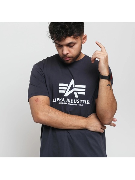 Alpha Industries Pánske tmavo modré tričko Alpha Industries Basic T Navy