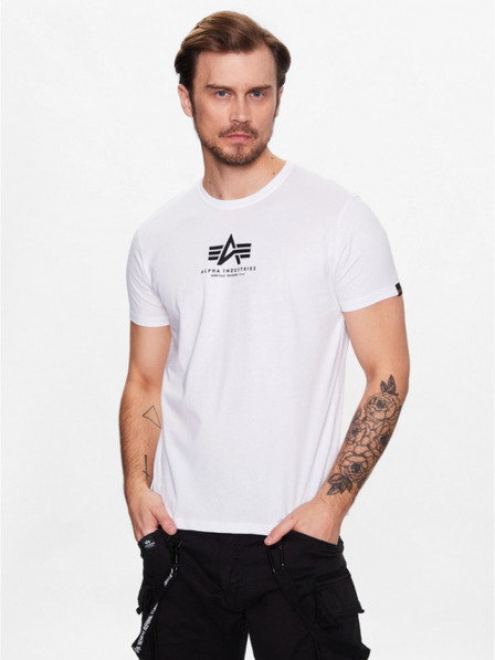 Alpha Industries Pánske biele tričko Basic T-Shirt Alpha Industries White