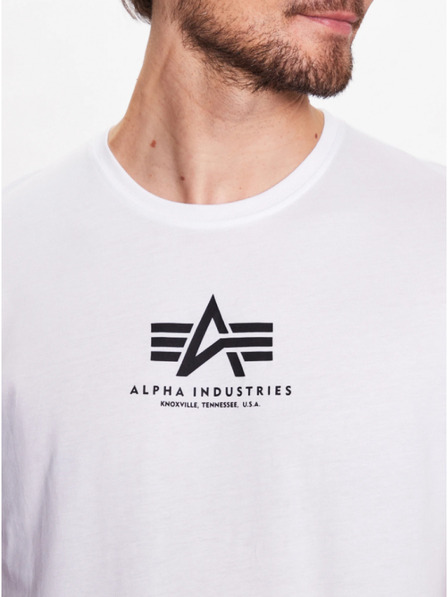 Alpha Industries Pánske biele tričko Basic T-Shirt Alpha Industries White