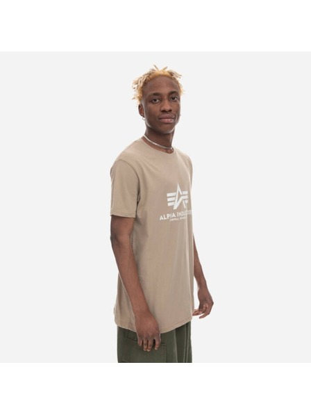 Alpha Industries Pánske béžové tričko Alpha Industries Basic T Vintage Sand