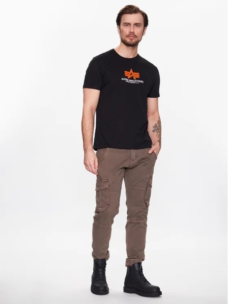 Alpha Industries Pánske čierne tričko Alpha Industries Basic T Rubber Black