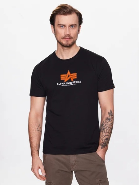 Alpha Industries Pánske čierne tričko Alpha Industries Basic T Rubber Black