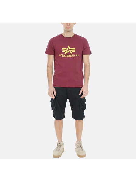 Alpha Industries Pánske červené tričko Basic T-Shirt Alpha Industries