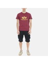 Alpha Industries Pánske červené tričko Basic T-Shirt Alpha Industries