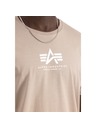 Alpha Industries Pánske béžové tričko Basic T-Shirt Alpha Industries Vintage Sand