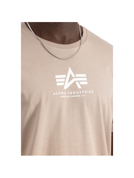 Alpha Industries Pánske béžové tričko Basic T-Shirt Alpha Industries Vintage Sand