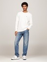 Tommy Jeans Pánske biele tričko s vaflovým vzorom Tommy Jeans