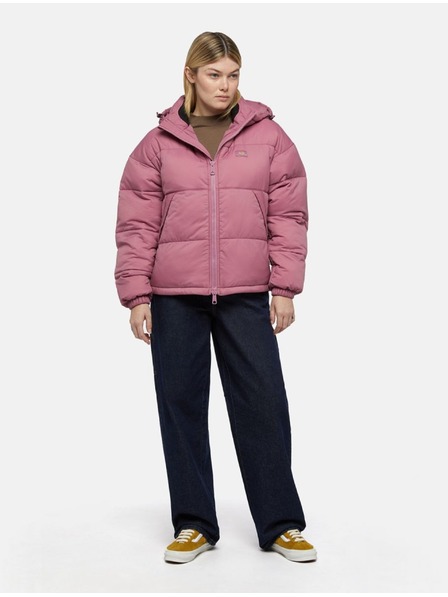 Dickies Dámska ružová bunda Dickies Alatna Oversized Puffer Jacket