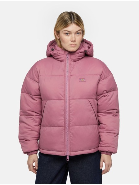 Dickies Dámska ružová bunda Dickies Alatna Oversized Puffer Jacket