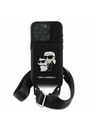 Karl Lagerfeld Karl Lagerfeld Saffiano Crossbody Popruh Karl and Choupette Kryt pro iPhone 16 Pro Black