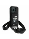 Karl Lagerfeld Karl Lagerfeld Saffiano Crossbody Popruh Karl and Choupette Kryt pro iPhone 16 Pro Black