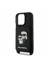 Karl Lagerfeld Karl Lagerfeld Saffiano Crossbody Popruh Karl and Choupette Kryt pro iPhone 16 Pro Black