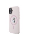 Karl Lagerfeld Karl Lagerfeld Liquid Silicone Karl and Choupette MagSafe Zadní Kryt pro iPhone 16 Pink