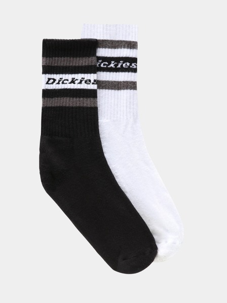 Dickies Čiernobiele unisex ponožky Dickies Genola Black 2-Pack