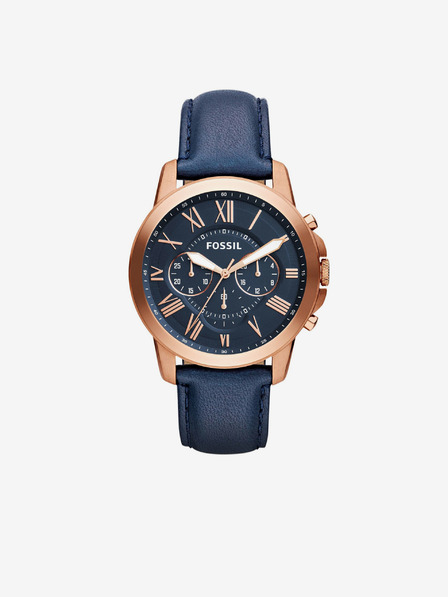 Fossil Růžovozlaté pánské hodinky Fossil Grand
