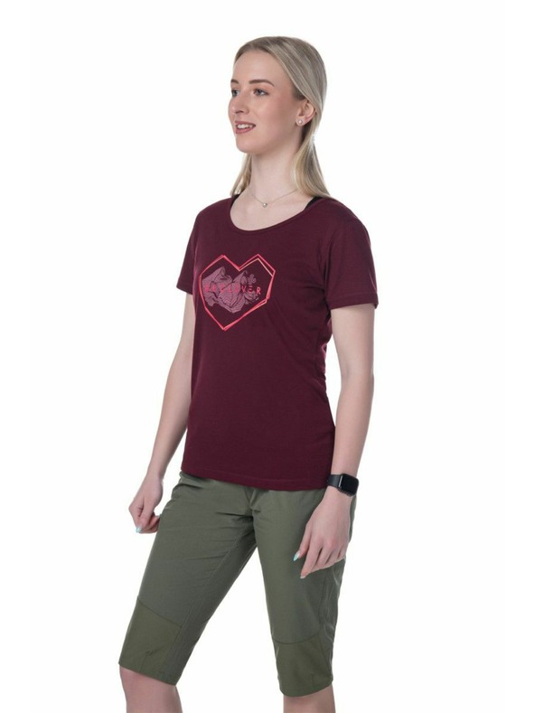 Kilpi Vínové dámské tričko s potiskem Kilpi Garove