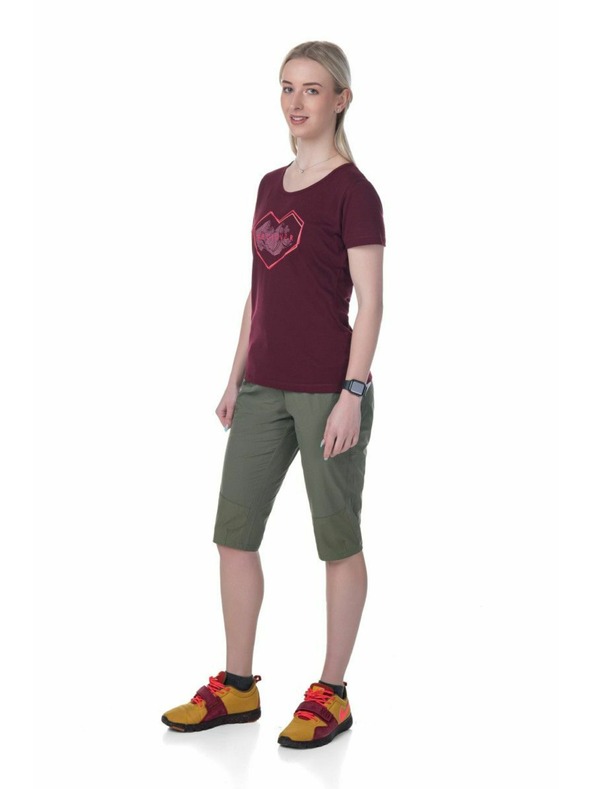 Kilpi Vínové dámské tričko s potiskem Kilpi Garove