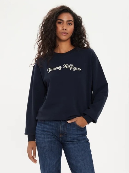 Tommy Hilfiger Dámsky tmavo modrý vintage sveter Tommy Hilfiger