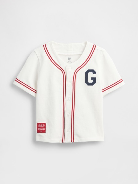 GAP Baby mikinová košile na knoflíky Baseball Americana GAP