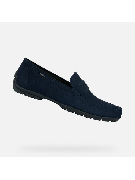 Geox Tmavě modré pánské mokasíny Geox Moner 2Fit
