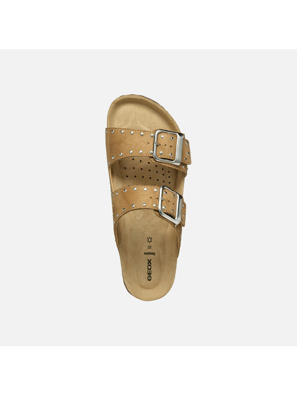 Geox Krémové dámské pantofle Geox Brionia R