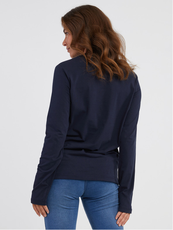 Sam 73 Tmavě modré dámské tričko s dlouhým rukávem SAM 73 Zira